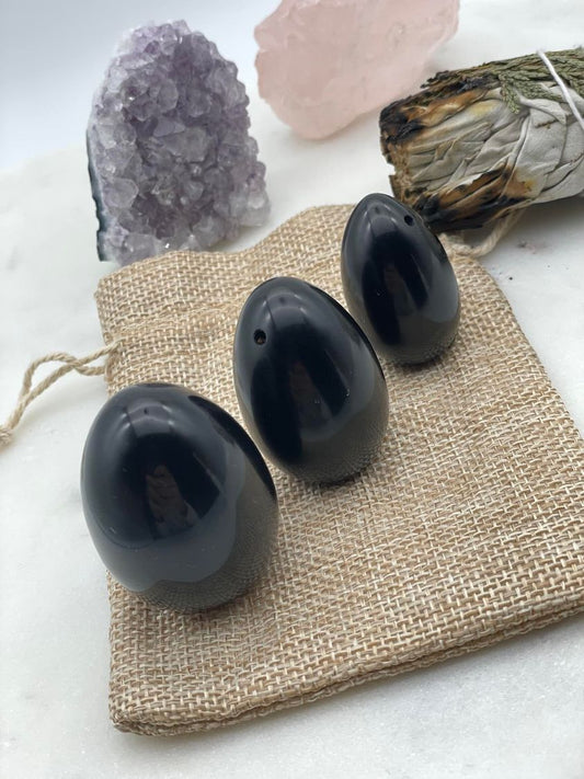Black Obsidian Yoni Egg  "Protection"