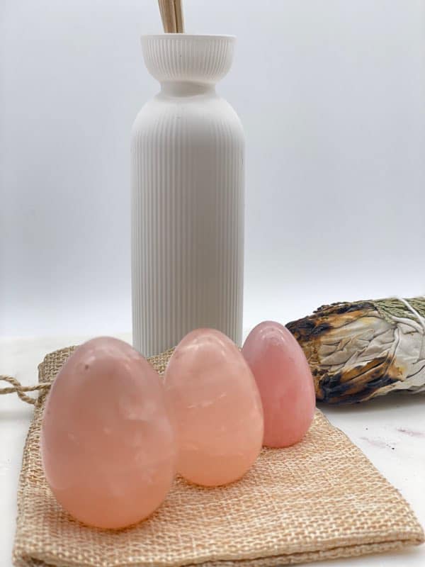 GIA sertifisert Rose Quartz Yoni Egg "Love"