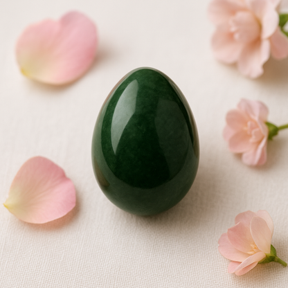 GIA Sertifisert Nephrite Jade Yoni Egg  "The Queen"